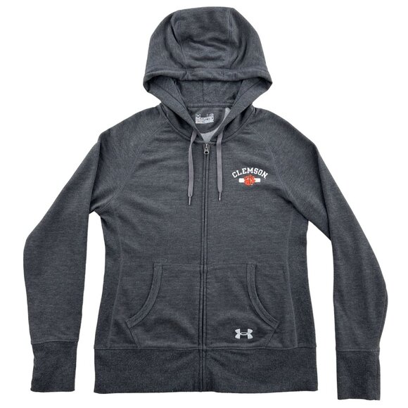 Under Armour Clemson Tigers Full-Zip Hoodie Semi-Fitted Large - Picture 1 of 10